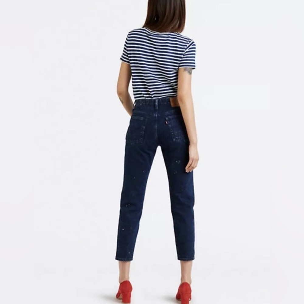 Levi’s Wedgie Icon Fit Jeans in Intergalactic Dark With White Size 30 - Picture 1 of 5